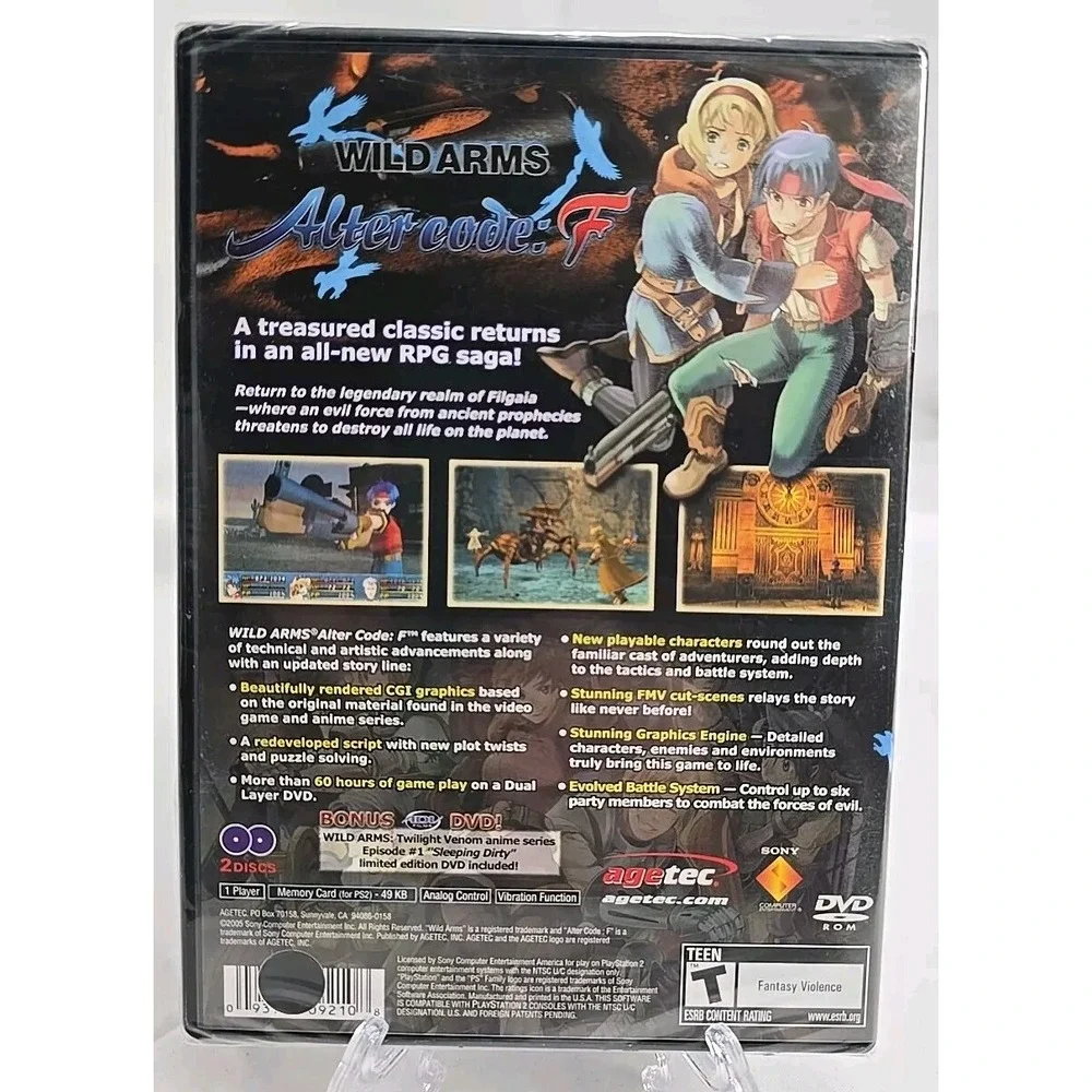 Wild Arms: Alter Code F (PlayStation 2 PS2) NEW SEALED Y-FOLD, RARE!